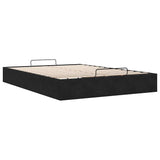 Ottoman Storage Bed Frame No Mattress Black Double Velvet - Extra Image
