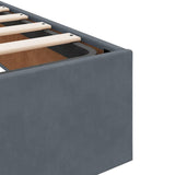 Ottoman Storage Bed Frame No Mattress Dark Grey King Single Velvet - Extra Image