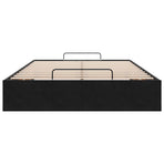 Ottoman Storage Bed Frame No Mattress Black King Single Velvet