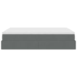 Ottoman Bed with Mattress Dark Grey Double Fabric - Extra Image