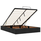 Ottoman Bed with Mattress Black Double Fabric - Extra Image