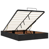 Ottoman Bed with Mattress Black Queen Fabric - Extra Image