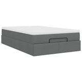 Ottoman Bed with Mattress Dark Grey Super Single Fabric - Extra Image