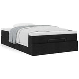 Ottoman Bed with Mattress Black King Single Fabric - Top-Down View