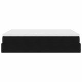 Ottoman Bed with Mattress Black Double Velvet