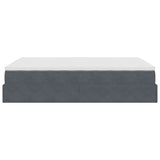 Ottoman Bed with Mattress Dark Grey Queen Velvet - Extra Image