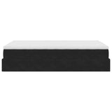 Ottoman Bed with Mattress Black King Single Velvet - Extra Image