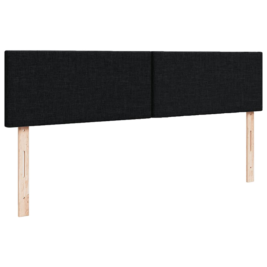 Ottoman Bed with Mattress Black Double Fabric