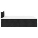 Ottoman Bed with Mattress Black King Single Fabric - Extra Image