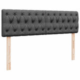 Ottoman Bed with Mattress Dark Grey Double Fabric