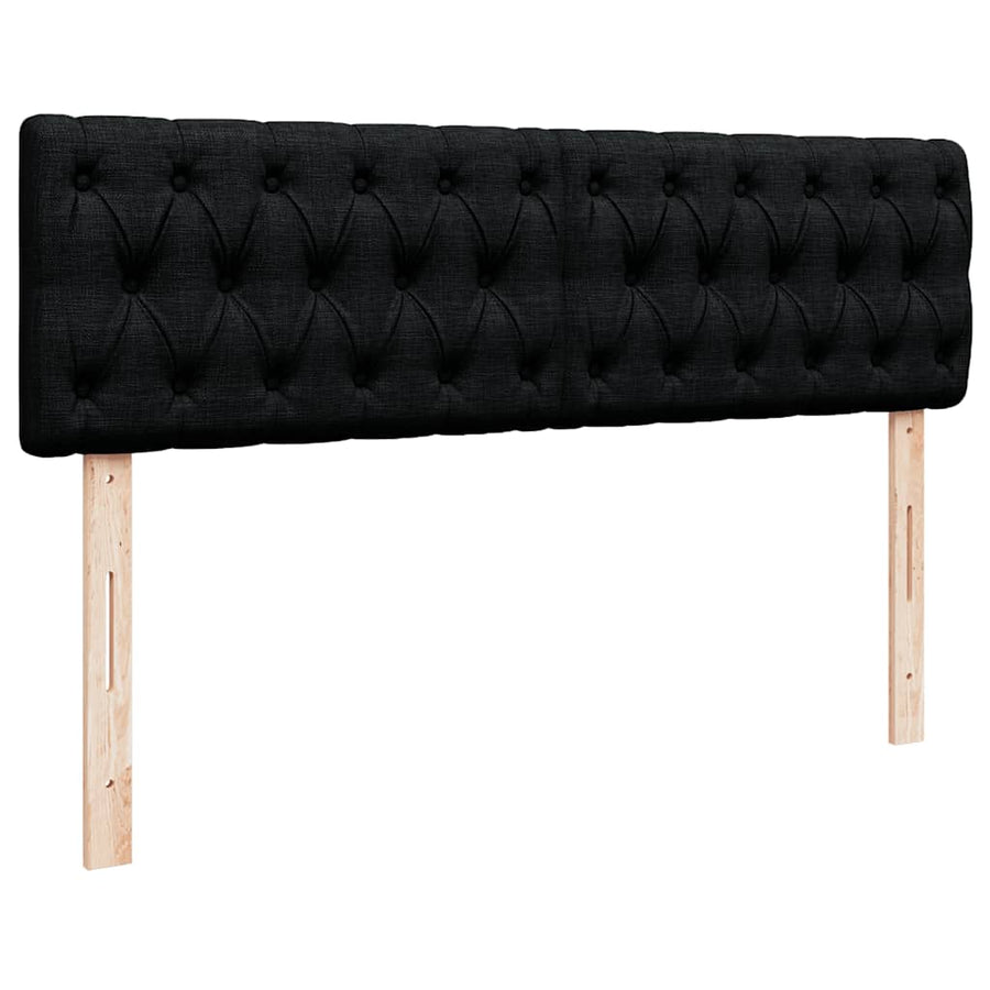 Ottoman Bed with Mattress Black Queen Fabric