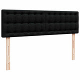 Ottoman Bed with Mattress Black Double Fabric
