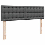 Ottoman Bed with Mattress Dark Grey Queen Fabric