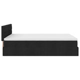 Ottoman Bed with Mattress Black Queen Fabric - Extra Image