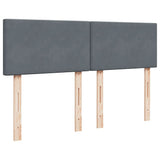 Ottoman Bed with Mattress Dark Grey Double Velvet