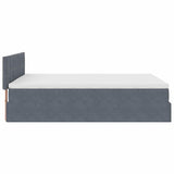 Ottoman Bed with Mattress Dark Grey Queen Velvet - Low Angle