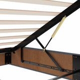 Ottoman Bed with Mattress Dark Grey Queen Velvet - Extra Image