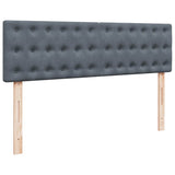 Ottoman Bed with Mattress Dark Grey Double Velvet
