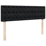 Ottoman Bed with Mattress Black Double Velvet