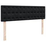 Ottoman Bed with Mattress Black Queen Velvet