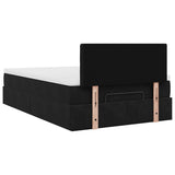 Ottoman Bed with Mattress Black King Single Velvet - Extra Image
