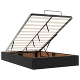 Ottoman Bed with Mattresses & LEDs Black King Single Faux Leather - Extra Image