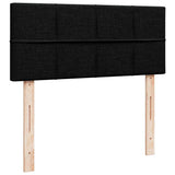 Ottoman Bed with Mattress & LEDs Black King Single Fabric