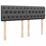 Ottoman Bed with Mattress & LEDs Dark Grey Double Fabric - Extra Image