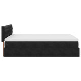 Ottoman Bed with Mattress & LEDs Black Double Velvet - Extra Image