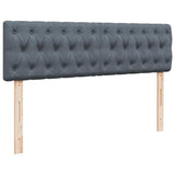 Ottoman Bed with Mattress & LEDs Dark Grey Queen Velvet