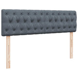 Ottoman Bed with Mattress & LEDs Dark Grey Queen Velvet - Extra Image