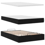 Ottoman Bed with Mattress & LEDs Black King Single Velvet - Extra Image