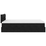 Ottoman Bed with Mattress & LEDs Black King Single Velvet - Extra Image