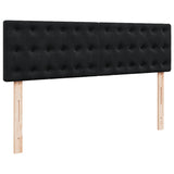 Ottoman Bed with Mattress & LEDs Black Double Velvet