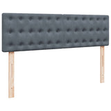 Ottoman Bed with Mattress & LEDs Dark Grey Queen Velvet - Extra Image