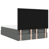 Ottoman Bed with Mattress Dark Grey Double Fabric - Extra Image