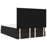 Ottoman Bed with Mattress Black Queen Fabric