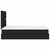 Ottoman Bed with Mattress Black King Single Fabric - Extra Image