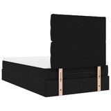 Ottoman Bed with Mattress Black King Single Fabric - Extra Image