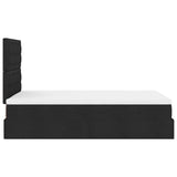 Ottoman Bed with Mattress Black King Single Fabric - Extra Image