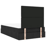 Ottoman Bed with Mattress Black King Single Fabric - Extra Image