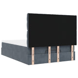 Ottoman Bed with Mattresses Dark Grey Queen Velvet - Extra Image