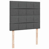 Ottoman Bed with Mattress & LEDs Dark Grey King Single Fabric