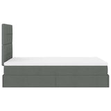 Ottoman Bed with Mattress & LEDs Dark Grey King Single Fabric - Extra Image