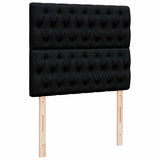 Ottoman Bed with Mattress & LEDs Black King Single Fabric - Extra Image