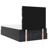Ottoman Bed with Mattresses & LEDs Black King Single Velvet - Extra Image