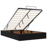 Ottoman Bed with Mattresses & LEDs Black King Single Velvet - Extra Image