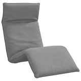 Folding Sun lounger Grey 175x54x8.5 cm Oxford Fabric - Front View