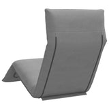 Folding Sun lounger Grey 175x54x8.5 cm Oxford Fabric - Rear View