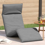 Folding Sun lounger Grey 175x54x8.5 cm Oxford Fabric